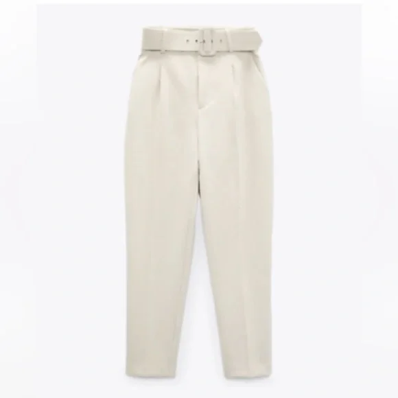 Blogger’s Favorite 🤩 Zara Business Pants with Fabric Covered Belt - Picture 4 of 6